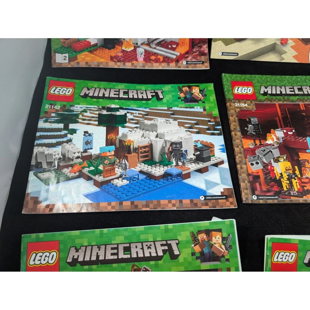 LEGO Minecraft Instruction Manual Lot 21143 21160 21142 21154 21168 21145 21139